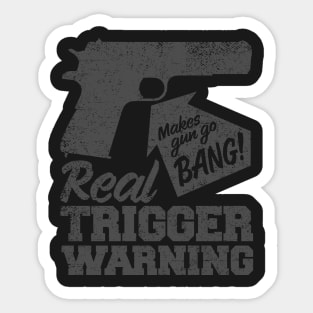 Real Gun Trigger Warning Sticker